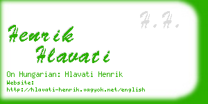 henrik hlavati business card